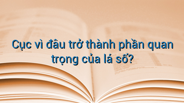 Cục vì đâu trở thành phần quan trọng của lá số?