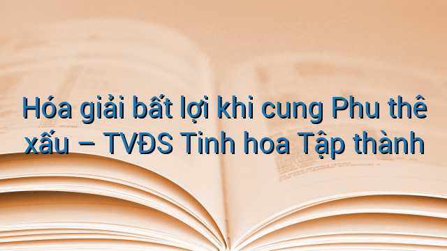 Hóa giải bất lợi khi cung Phu thê xấu - TVĐS Tinh hoa Tập thành