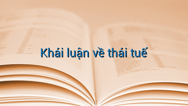 Khái luận về thái tuế