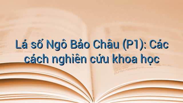 Lá số Ngô Bảo Châu (P1): Các cách nghiên cứu khoa học