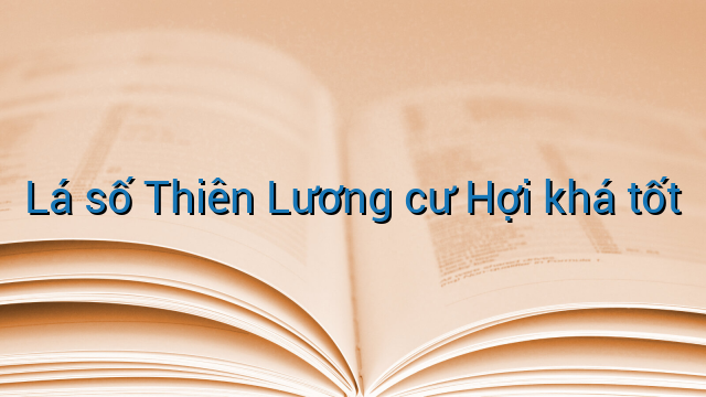 Lá số Thiên Lương cư Hợi khá tốt