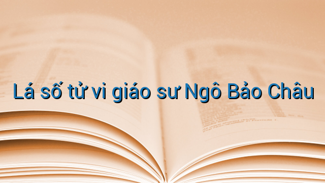 Lá số tử vi giáo sư Ngô Bảo Châu