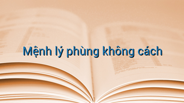 Mệnh lý phùng không cách
