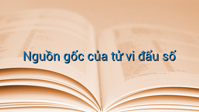 Nguồn gốc của tử vi đẩu số