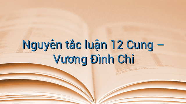 Nguyên tắc luận 12 Cung - Vương Đình Chi