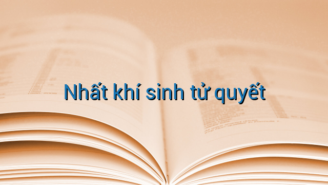 Nhất khí sinh tử quyết