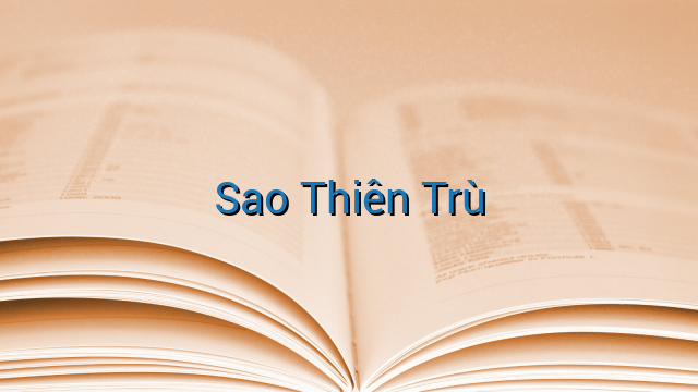 Sao Thiên Trù