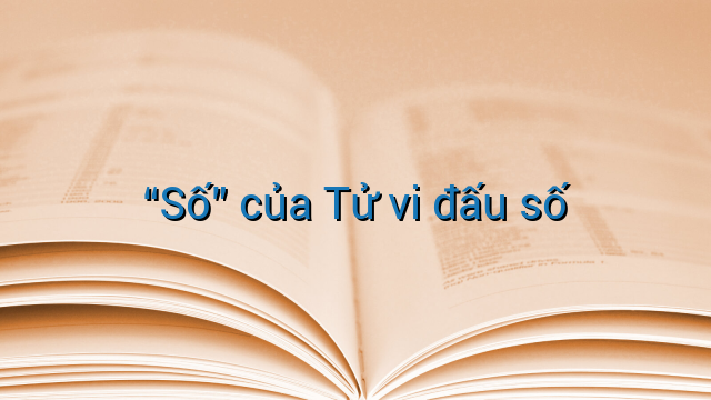 "Số" của Tử vi đấu số