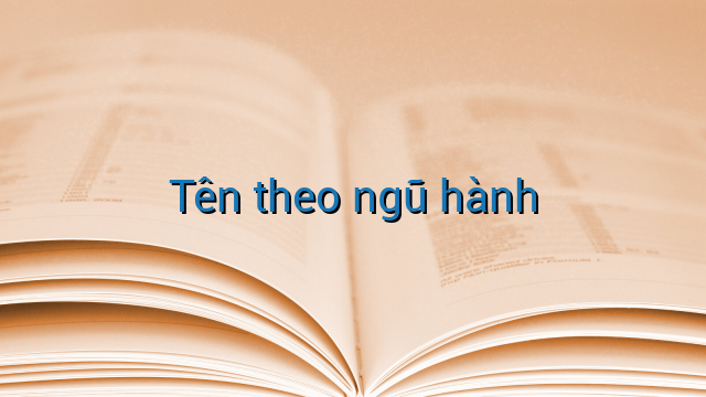 Tên theo ngũ hành