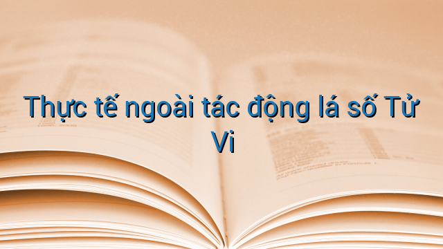 Thực tế ngoài tác động lá số Tử Vi