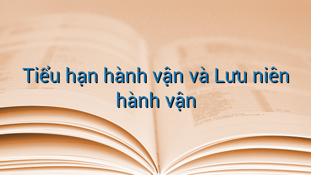 Tiểu hạn hành vận và Lưu niên hành vận