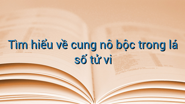 Tìm hiểu về cung nô bộc trong lá số tử vi