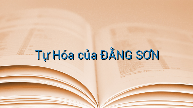 Tự Hóa của ĐẰNG SƠN