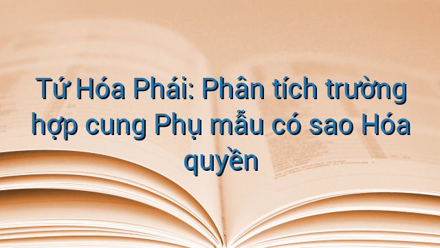 Tứ Hóa Phái: Phân tích trường hợp cung Phụ mẫu có sao Hóa quyền