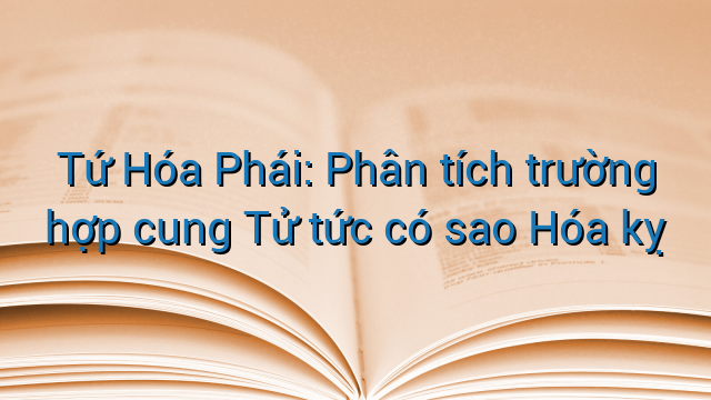 Tứ Hóa Phái: Phân tích trường hợp cung Tử tức có sao Hóa kỵ