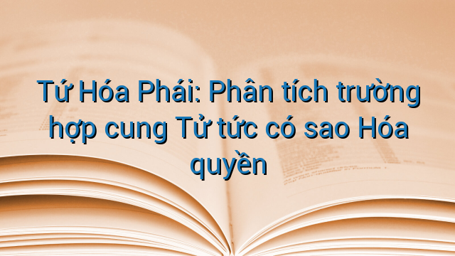 Tứ Hóa Phái: Phân tích trường hợp cung Tử tức có sao Hóa quyền