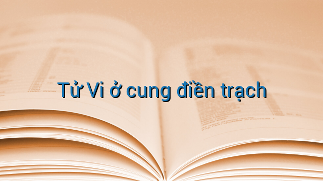 Tử Vi ở cung điền trạch