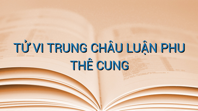 TỬ VI TRUNG CHÂU LUẬN PHU THÊ CUNG