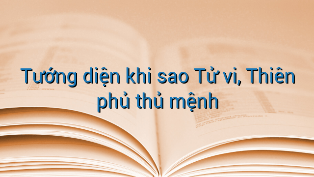 Tướng diện khi sao Tử vi, Thiên phủ thủ mệnh