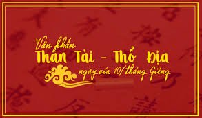 Văn khấn Thần Tài