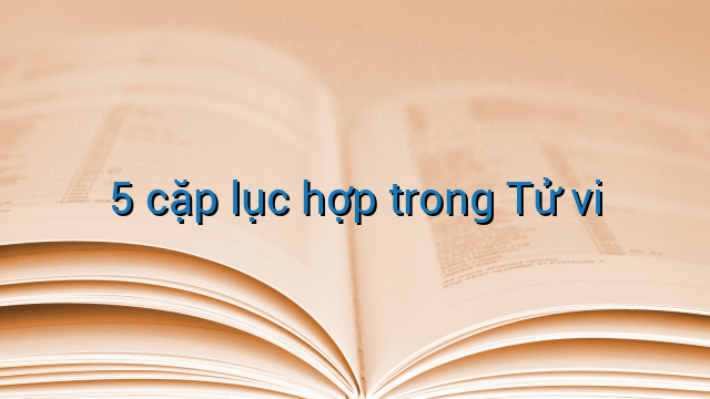 5 cặp lục hợp trong Tử vi