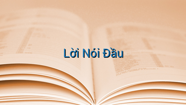 Lời Nói Đầu